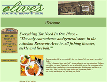 Tablet Screenshot of olivescountrystoreandcafe.com